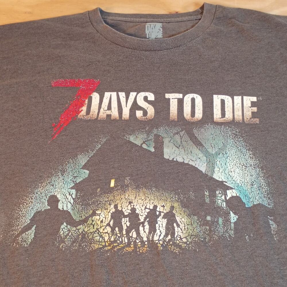 7 Days to Die T-Shirt Mens 3XL Twitchcon 2022 Exclusive Promo Gray Zombie Tee